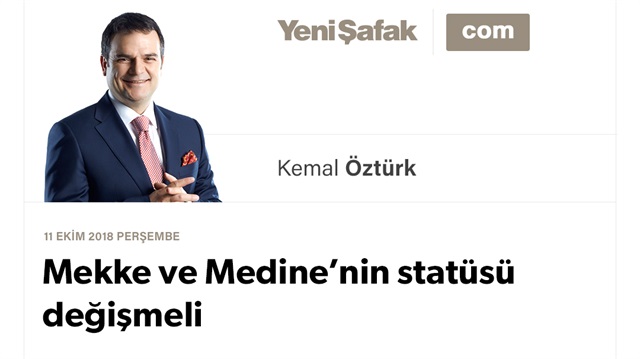 Mekke ve Medine’nin statüsü değişmeli