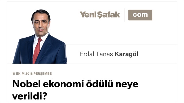 Nobel ekonomi ödülü neye verildi?
