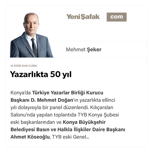 Yazarlıkta 50 yıl