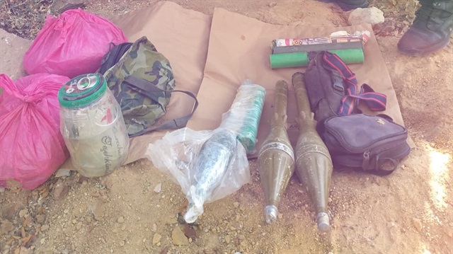 PKK'lı teröristlerce gizlenmiş çok sayıda mühimmat ele geçirildi.