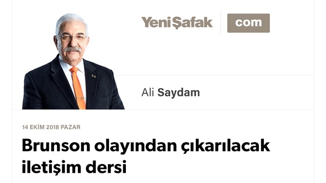 Brunson olayından çıkarılacak iletişim dersi