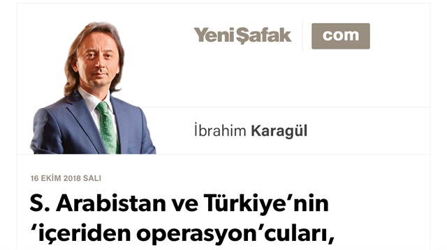 S. Arabistan ve Türkiye’nin ‘içeriden operasyon’cuları, Rus uçağı düşürülmesi örneği Kaşıkçı olayı bölgede yeni cepheler açma plânı mı? Uyanın, hepimiz aynı gemideyiz