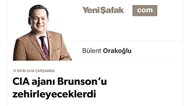 CIA ajanı Brunson’u zehirleyeceklerdi