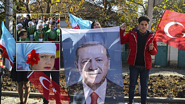Erdoğan'a Gagavuzya'da coşkulu karşılama