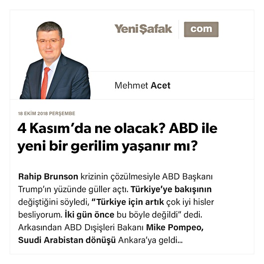 4 Kasım’da ne olacak? ABD ile yeni bir gerilim yaşanır mı?