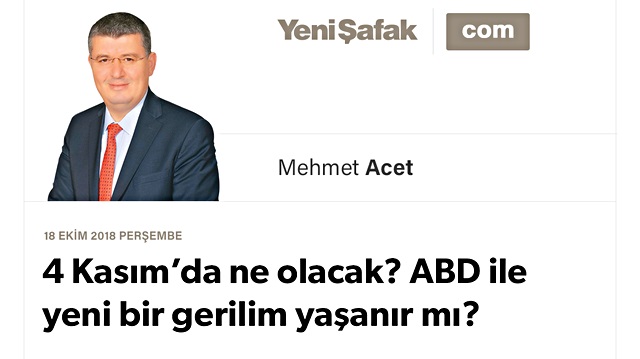 4 Kasım’da ne olacak? ABD ile yeni bir gerilim yaşanır mı?