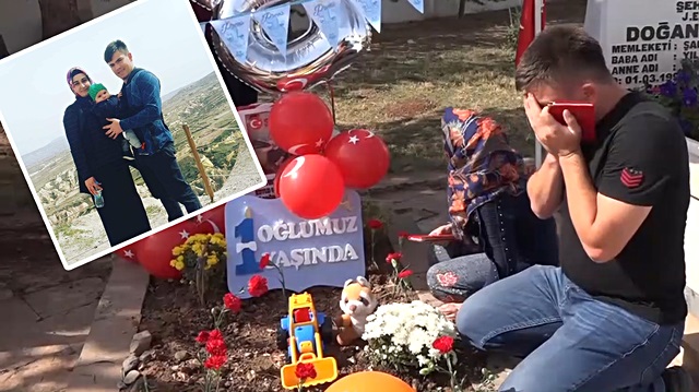 Şehit Bedirhan'ın ilk doğum günü mezarı başında kutlandı