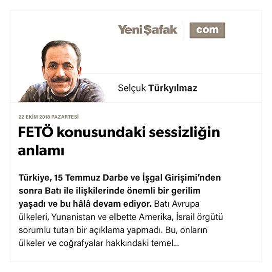 FETÖ konusundaki sessizliğin anlamı