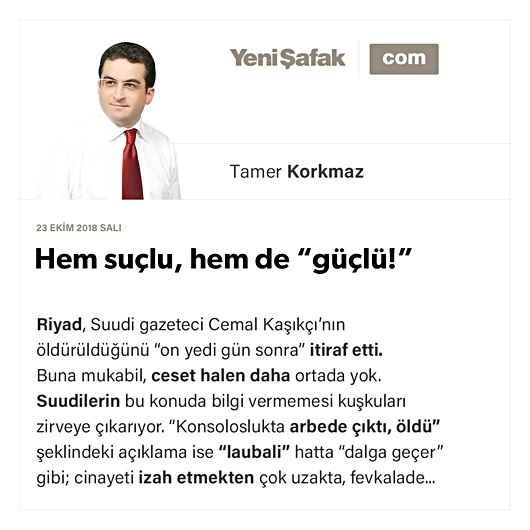 Hem suçlu, hem de “güçlü!”