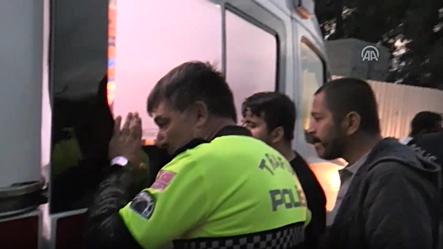 Turkish cop cries for migrant child fighting for life