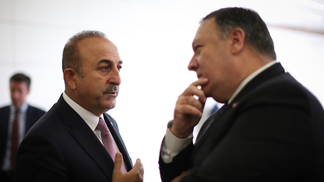 Turkish Foreign Minister Mevlüt Çavuşoğlu and U.S. Secretary of State Mike Pompeo