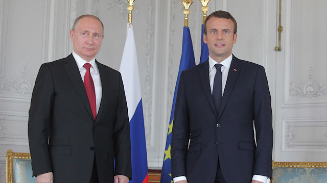 Russian President Vladimir Putin and France's President Emmanuel Macron