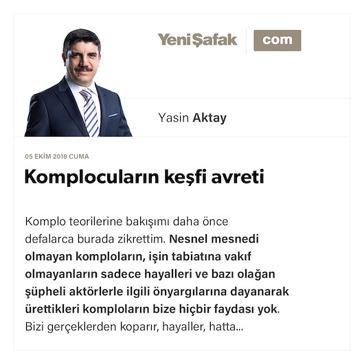 Komplocuların keşfi avreti