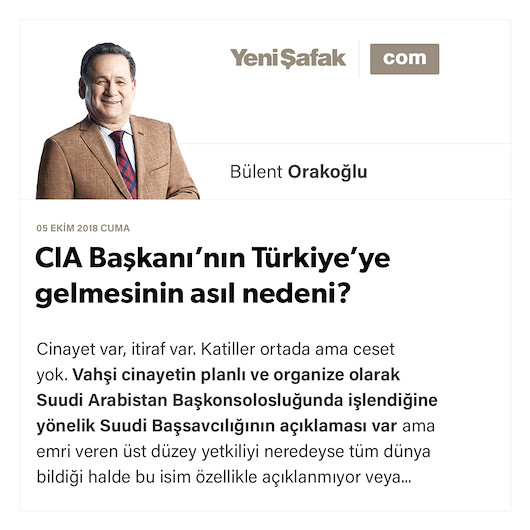 CIA Başkanı’nın Türkiye’ye gelmesinin asıl nedeni?
