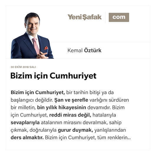 Bizim için Cumhuriyet