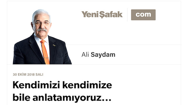 Kendimizi kendimize bile anlatamıyoruz...