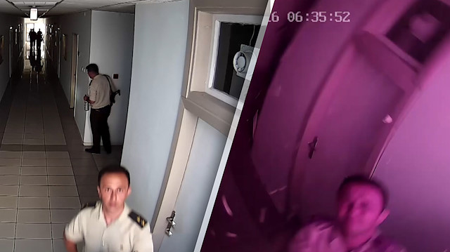 Darbeci üsteğmen parçaladığı kamera tarafından kaydedildi