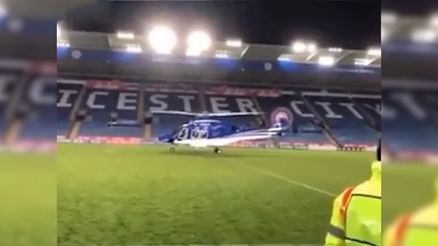 Leicester City başkanını taşıyan helikopterin düşme anı kamerada