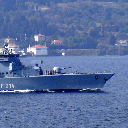 Boğaz sularında Alman savaş gemisi