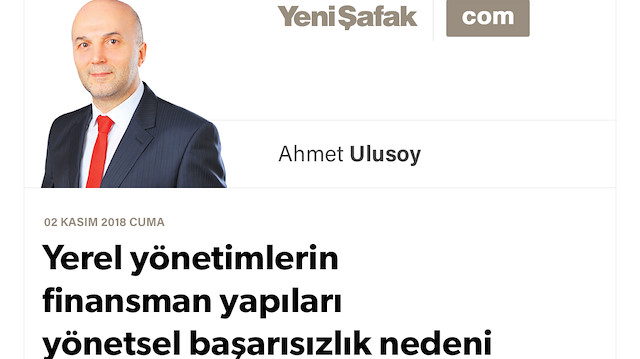 Yerel yönetimlerin finansman yapıları yönetsel başarısızlık nedeni