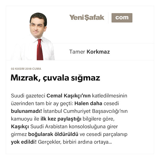 Mızrak, çuvala sığmaz