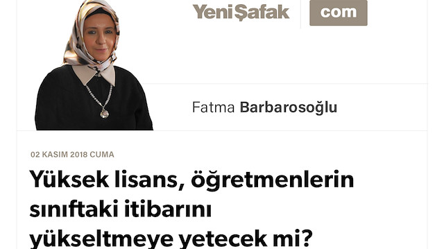 Yüksek lisans, öğretmenlerin sınıftaki itibarını yükseltmeye yetecek mi?