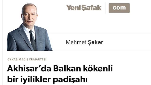 Akhisar’da Balkan kökenli bir iyilikler padişahı