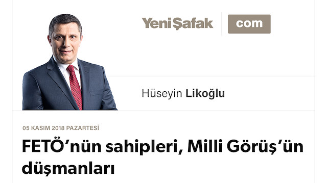 FETÖ’nün sahipleri, Milli Görüş’ün düşmanları