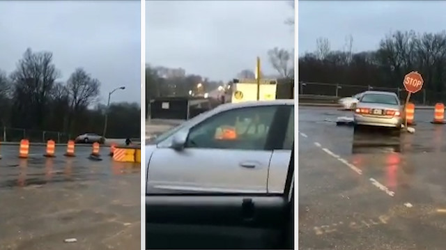 Uyuklayan sürücü uyandırılınca trafiği birbirine kattı
