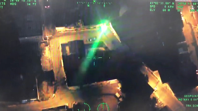 Polis helikopterine lazer tutan suç makinesi yakalandı