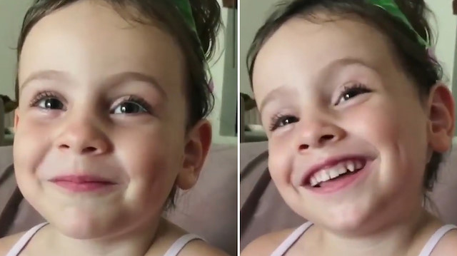 Minik Eliz'in annesiyle izlemeye doyamayacağınız görüntüleri
