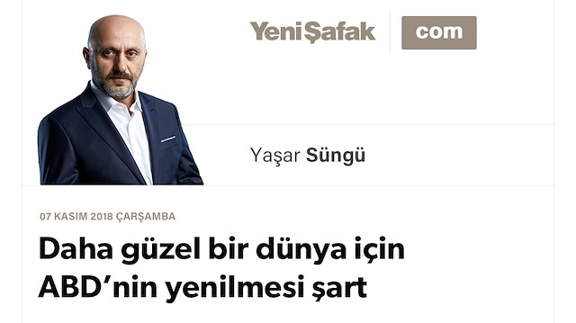 Daha güzel bir dünya için ABD’nin yenilmesi şart