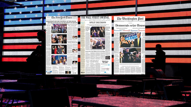 ABD gazetelerinin seçimle ilgili manşetleri. 