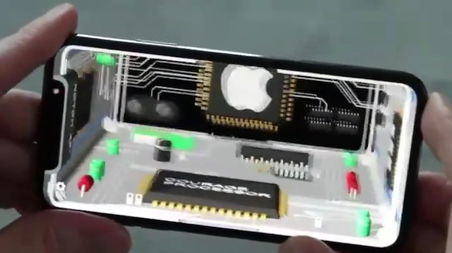 iPhone X'un içini gösteren ilginç Parallax