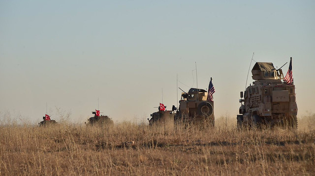 Turkish and U.S. troops are pictured during a joint patrol around Manbij, northern Syria November 1, 2018. Picture taken November 1, 2018. 