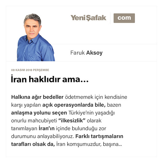İran haklıdır ama…