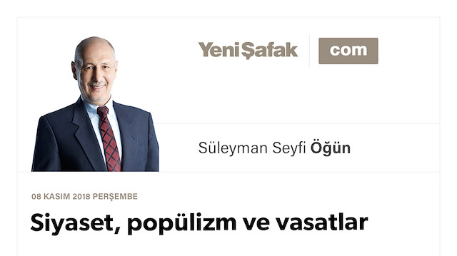 Siyaset, popülizm ve vasatlar