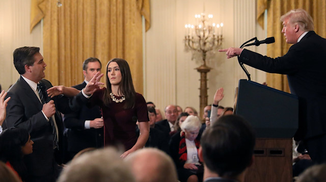 Trump CNN muhabirine demediğini bırakmadı