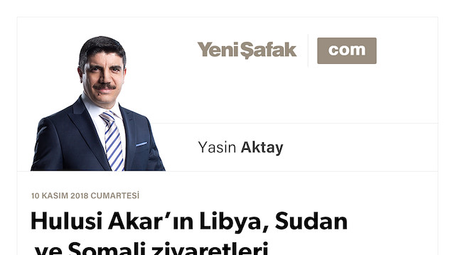 Hulusi Akar’ın Libya, Sudan ve Somali ziyaretleri