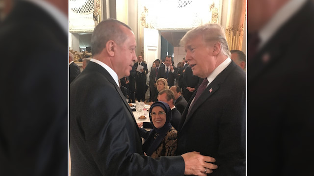 Erdoğan ile Trump Paris'te bir araya geldi