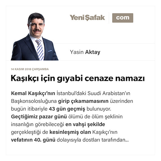 Kaşıkçı için gıyabi cenaze namazı