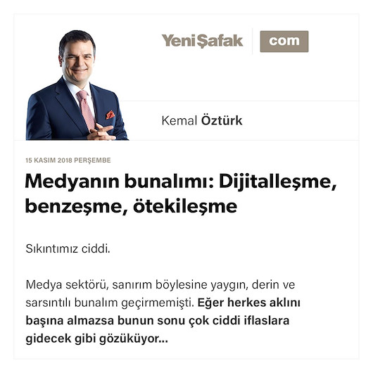 Medyanın bunalımı: Dijitalleşme, benzeşme, ötekileşme