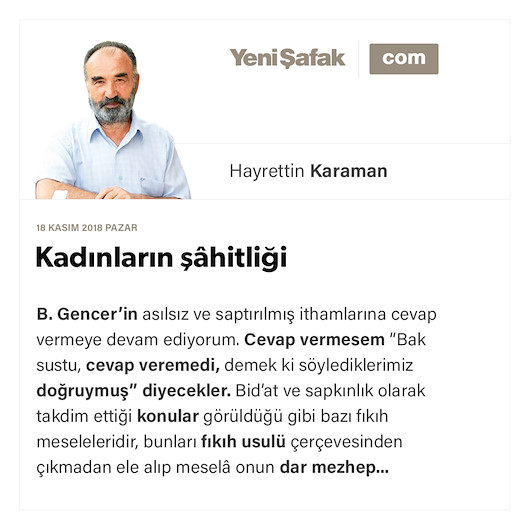 Kadınların şâhitliği