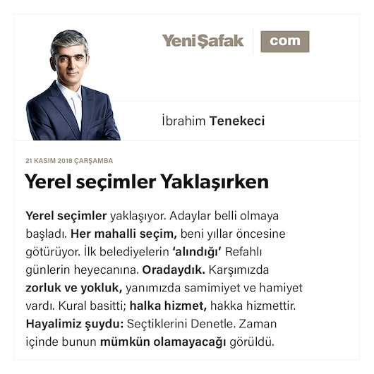 Yerel seçimler yaklaşırken