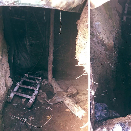 Teröristlerin 6 odalı sığınağı bulundu