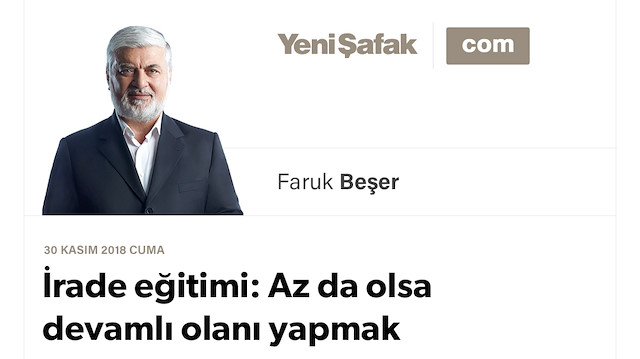 İrade eğitimi: Az da olsa devamlı olanı yapmak