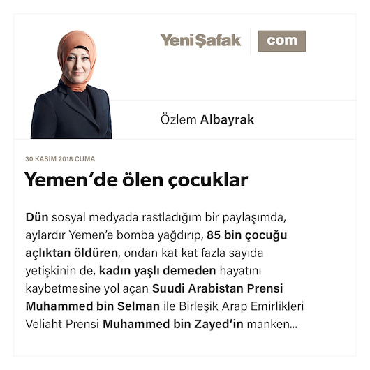 Yemen’de ölen çocuklar
