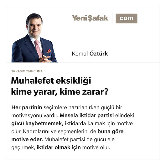 Muhalefet eksikliği kime yarar, kime zarar?