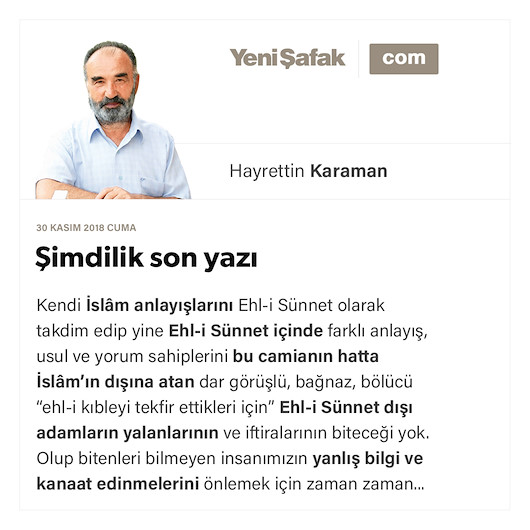 Şimdilik son yazı