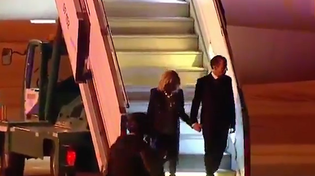 Macron'a Arjantin'de şok: Havalimanı görevlisi karşıladı